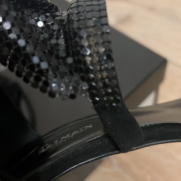 Giuseppe Zanotti x Balmain black suede heel Size 5.5 - Picture 7 of 10